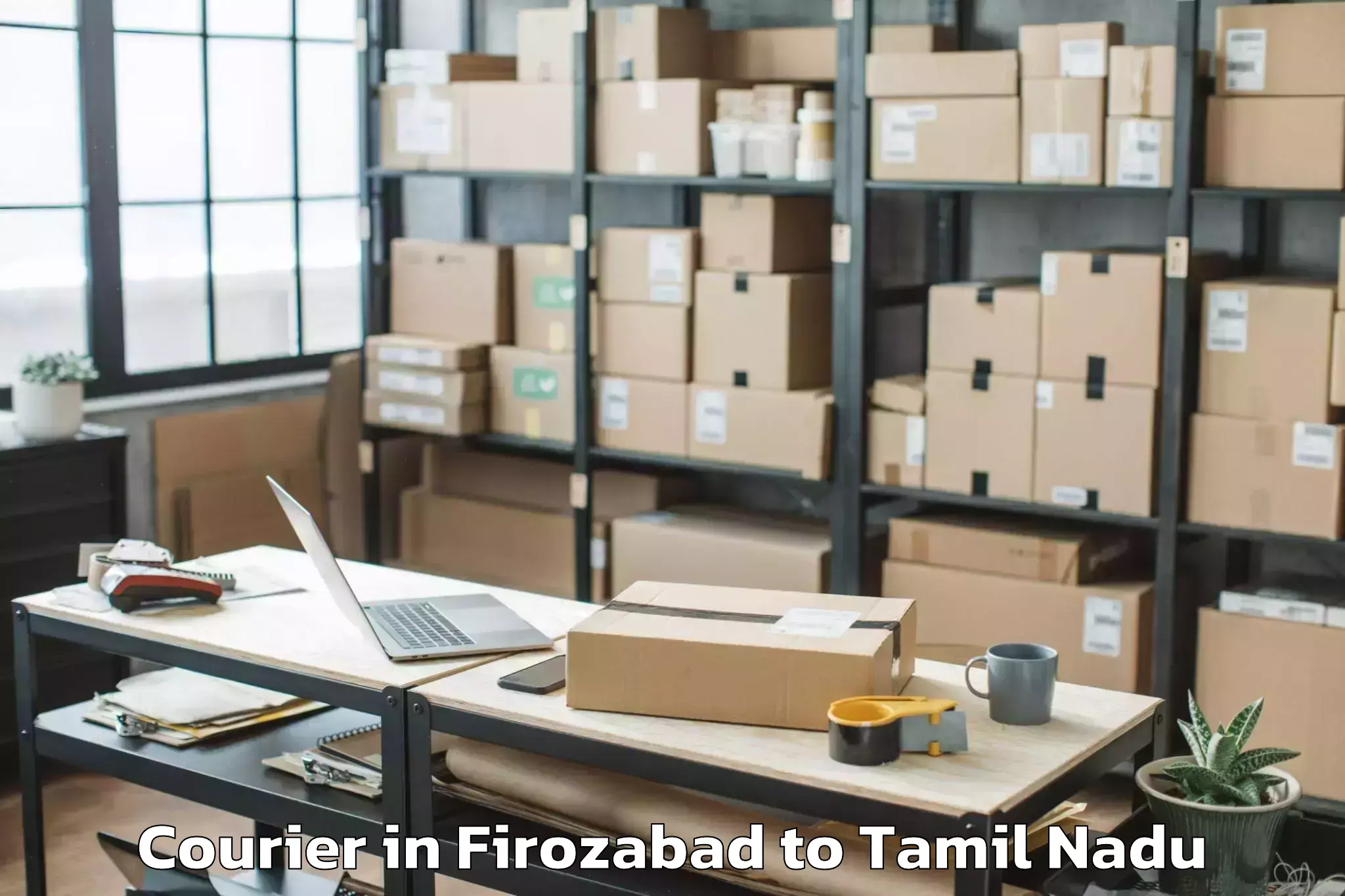 Hassle-Free Firozabad to Manachanallur Courier